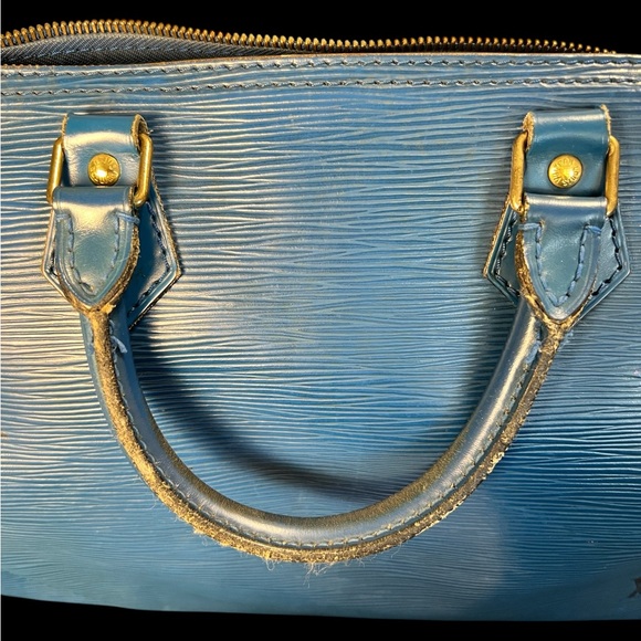 Louis Vuitton Blue Epi Speedy 33cm w/COA (A207) - Picture 15 of 17